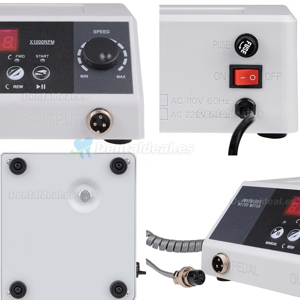 YD-BM003 Micromotor sin Escobillas para Laboratorio Dental 50000 RPM para Pulido, Tallado y Rectificado